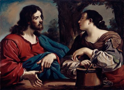 Kristus och kvinnan i Samaria, ca 1620 av Giovanni Francesco Barbieri