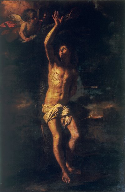 St Sebastian av Giovanni Francesco Barbieri