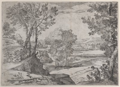 En familj vid en flod, 1643. av Giovanni Francesco Grimaldi