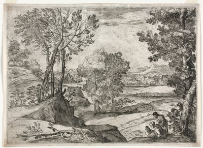 Landskap med en familj, 1643. av Giovanni Francesco Grimaldi