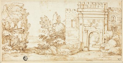Utsikt över La Magliana av Giovanni Francesco Grimaldi