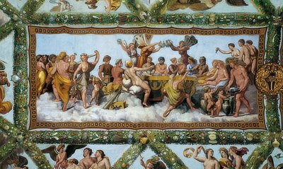 Amors och Psyches bröllop. 1510-1517 av Giovanni Francesco Penni