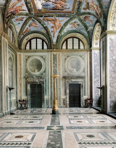 Loggia av Amor och Psyche, västra sidan av Villa la Farnesina, bottenvåningen. omkring 1517 av Giovanni Francesco Penni