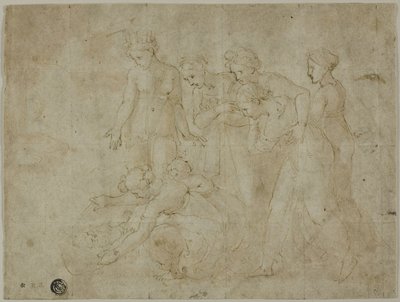 Fyndet av Moses av Giovanni Francesco Penni