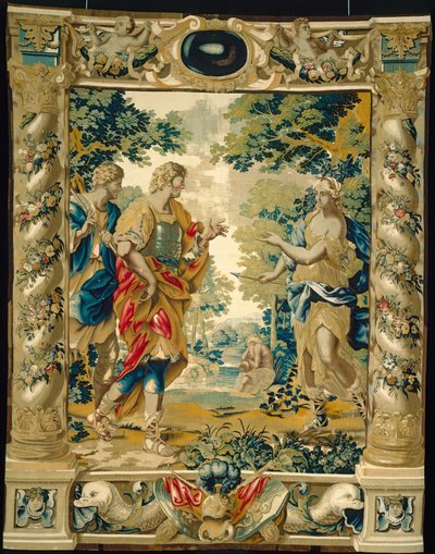 Venus säger åt Aeneas och hans vän Achates att åka till Kartago 1679 av Giovanni Francesco Romanelli