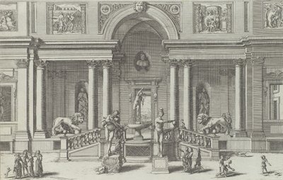 Merkuriusfontän i trädgården till Villa Medici..., 1691 eller senare. av Giovanni Francesco Venturini
