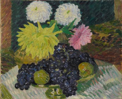 Dahlior och druvor, 1908. av Giovanni Giacometti