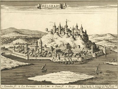 Belgrads slott (Giovanni Giacomo De Rossi, 1683) av Giovanni Giacomo De Rossi