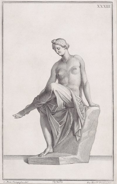Staty av Venus, 1734. av Giovanni Girolamo Frezza