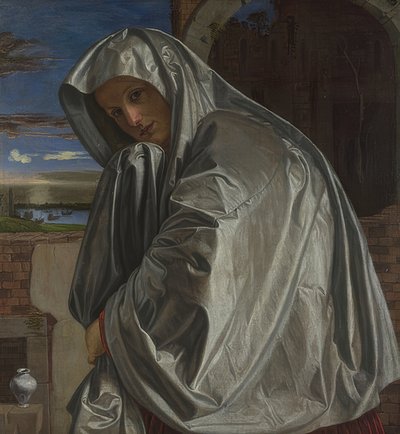 Maria Magdalena på väg till Kristi grav. Omkring 1535-40 av Giovanni Girolamo Savoldo