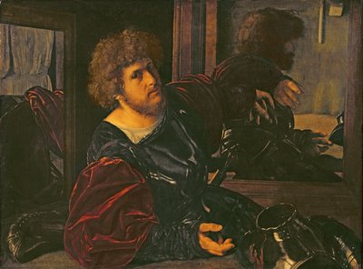 Porträtt av Bernardo di Salla (olja på panel) av Giovanni Girolamo Savoldo
