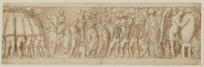 32 exemplar efter Marcus Aurelius kolumn, Piazza Colonna i Rom av Giovanni Guerra