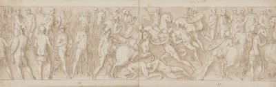 32 exemplar efter Marcus Aurelius kolumn, Piazza Colonna i Rom av Giovanni Guerra