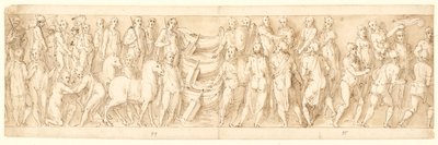 Sarmaterna kapitulerar (LIII); Tyskarna leds över Donau (LIX); Tyskarna anklagas av Sarmatians före Marcus Aurelius (LX); början på en halshuggningsscen (LXI) av Giovanni Guerra