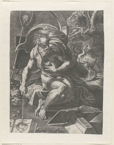 Diogenes av Giovanni Jacopo Caraglio (attributed to)