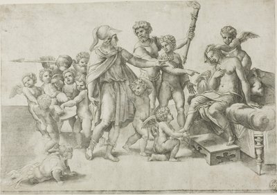 Alexander och Roxana av Giovanni Jacopo Caraglio