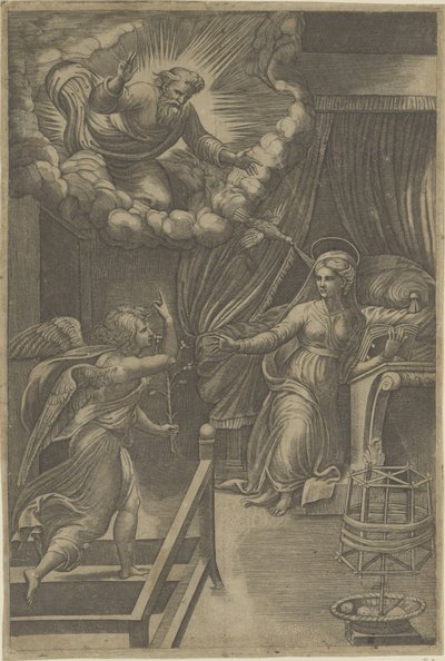 Bebådelse med Gud Fadern av Giovanni Jacopo Caraglio