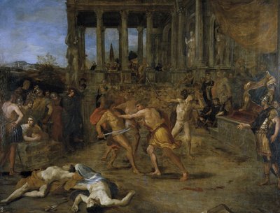 Gladiatorstrider av Giovanni Lanfranco