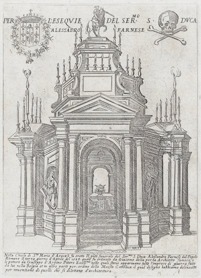 Katafal för hertig Alessandro Farnese, 1593 av Giovanni Maggi