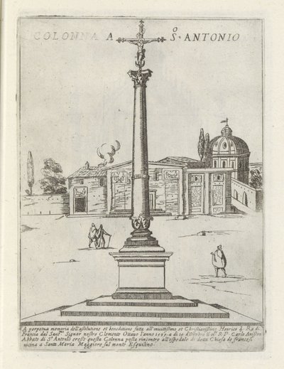 Kolumn i San Antonio Colonna a S. Antonio (titel på objekt) Moderna och antika monument och strukturer i Rom (serietitel) Ornamenti di fabriche antichi et moderni dell