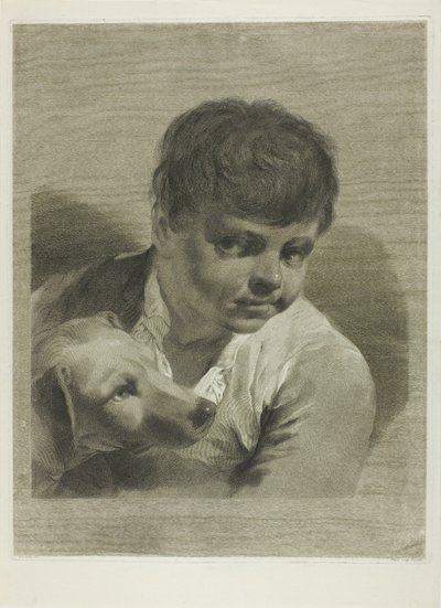 En pojke med en hund av Giovanni Marco Pitteri