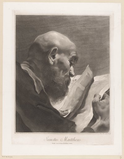 Apostel Matteus Sanctus Matthaeus (titel på objekt) Apostlar (serietitel) av Giovanni Marco Pitteri