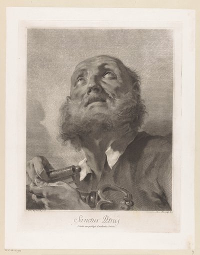Aposteln Petrus Sankt Peter (titel på objekt) Apostlar (serietitel) av Giovanni Marco Pitteri