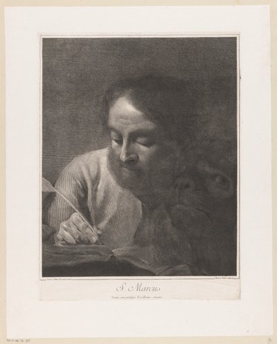 Evangelistens märke med lejon S. Marcus (titel på objekt) av Giovanni Marco Pitteri