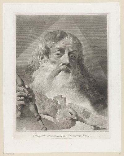 Gud de Vader träffade duif Oskapad Sator av alla varelser (titel på objekt) av Giovanni Marco Pitteri