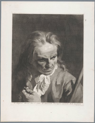 Man med rosenkrans och käpp, möjligen Giambatista Albrizzi av Giovanni Marco Pitteri
