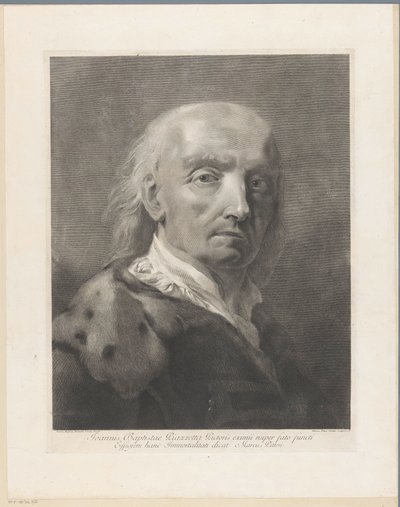 Porträtt av konstnären Giovanni Battista Piazzetta av Giovanni Marco Pitteri