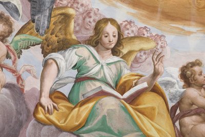 Ängel och putti av Giovanni Mauro della Rovere