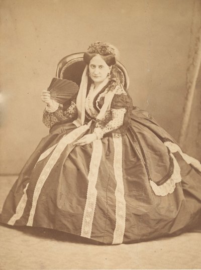 [La Comtesse sittande med fläkt], 1860-talet. av Giovanni Morotti
