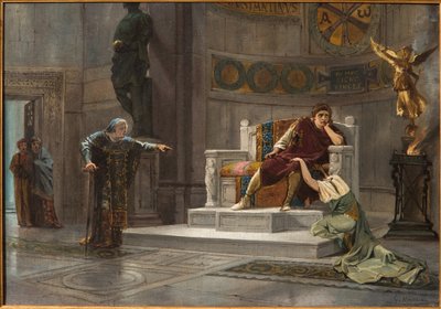 Constantine and the Slave (olja på duk) av Giovanni Muzzioli