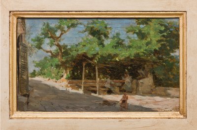 Pergola (olja på duk) av Giovanni Muzzioli