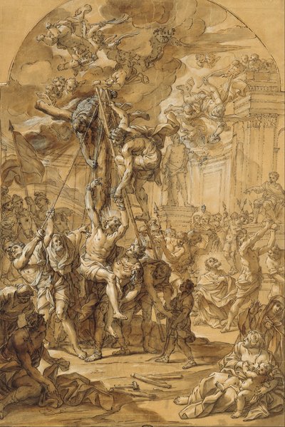 Apostlarna Filippos och Jakob den mindre martyrernas martyrskap av Giovanni Odazzi
