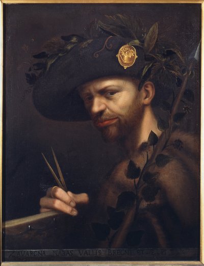 Självporträtt som abbot av Accademia della Valle di Blenio av Giovanni Paolo Lomazzo