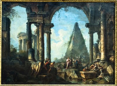 Alexander den store framför Akilles grav av Giovanni Paolo Pannini or Panini