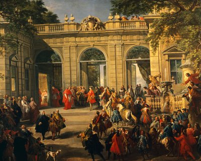Charles III av Bourbon på besök hos påven Benedict XIV i Coffee House of Quirinal av Giovanni Paolo Pannini