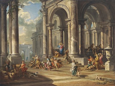 Kristus driver växlarna från templet av Giovanni Paolo Pannini