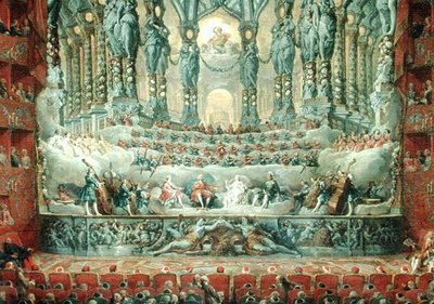 Konsert ges av kardinal de La Rochefoucauld (1700-99) på Argentina Theatre i Rom, för att fira bröllopet av Ludvig Dauphin (1729-65), son till Ludvig XV, till Marie-Josephe (1731-67) från S. av Giovanni Paolo Pannini
