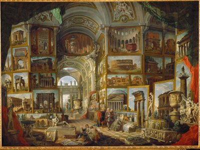 Galleri med vyer av det antika Rom, målade ... av Giovanni Paolo Pannini or Panini