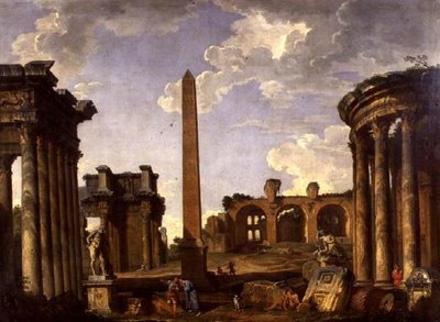 Romersk Capriccio av Giovanni Paolo Pannini