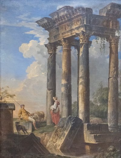 Ruiner med herdar av Giovanni Paolo Pannini