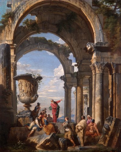 St Paul som predikar i Aten av Giovanni Paolo Pannini