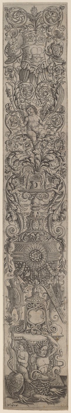 Ornamentpanel: Triton Ridden by a Child av Giovanni Pietro Birago and Zoan Andrea