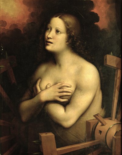 St. Katarina av Alexandria (olja på duk) av Giovanni Pietro Rizzoli (school of) Giampietrino