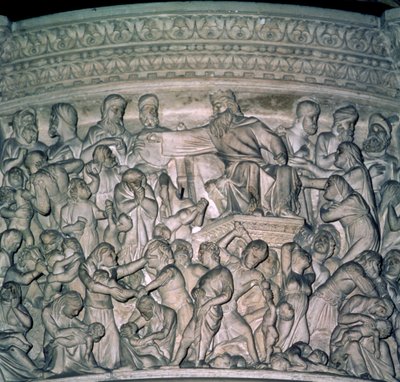 Detalj av Predikstolen, 1302-10 marmor av Giovanni Pisano