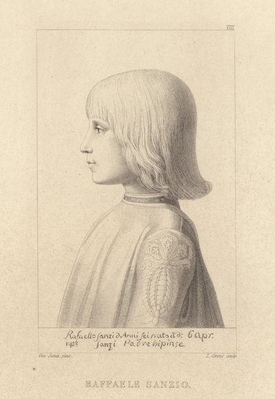 Porträtt av konstnären Rafael som ung pojke av Giovanni Santi or Sanzio