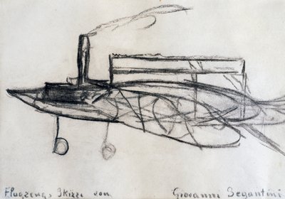 Flygplan skiss av Giovanni Segantini
